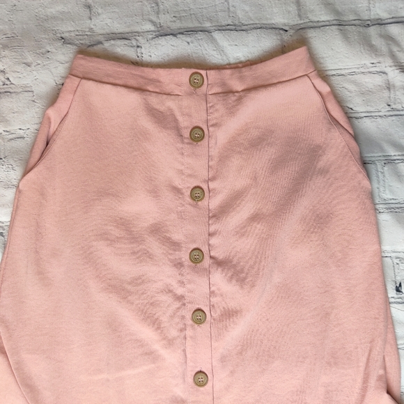 Lulus | Malta Button Front Ruffle Midi Ski… - Picture 7 of 9